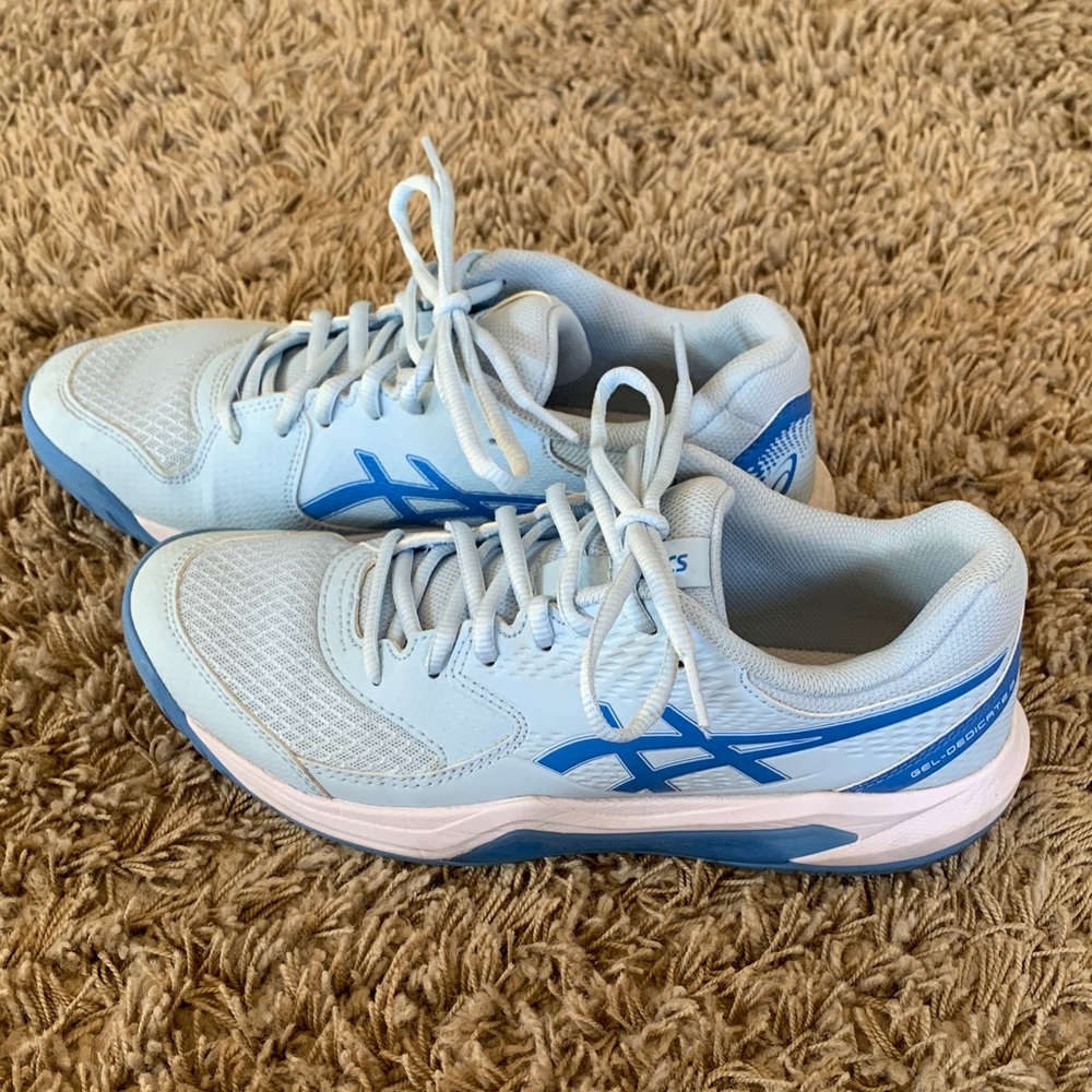 •ASICS Women’s Gel-Dedicate 8 Blue Court Shoe•